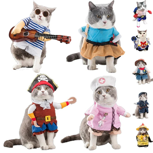 Pet Costume Clothes Suit For Cats Dogs Cute Costumes Cosplay Halloween Christmas Comical Outfits Funny Dog Accessories